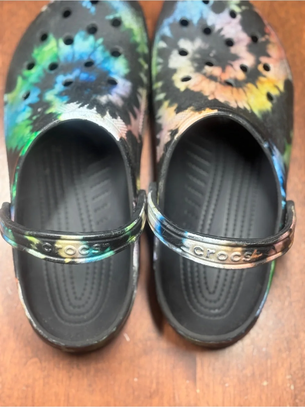 CROCS Tie-Dye Classic Clog - Black with Multi Colors